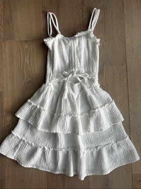 Ocean Drive White Ruffled Tiered Sundress